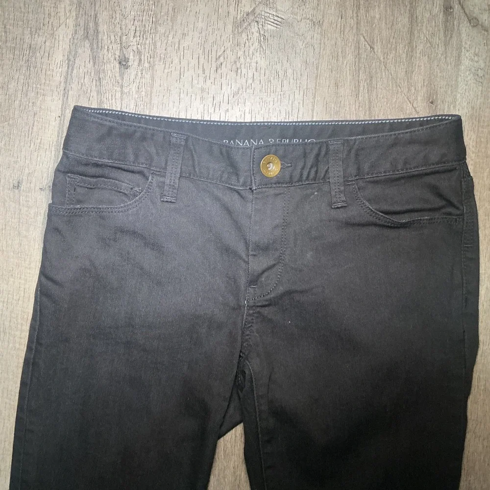 Banana Republic Mens Slim Fit Black Chino Pants Size 25 Five Pocket Twill